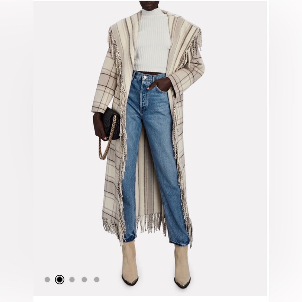 Jonathan Simkhai Carrie Wool Fringe Coat